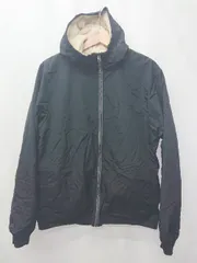 ◇ ⊇ gym master ジムマスター 長袖 リバーシブルボア×タスロンフードジャケット サイズL ブラック系 メンズ E  【1507160009915】