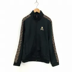 ロエン Roen バックスカル ヒョウ柄 ジャージ トラックジャケット 48 黒 ブラックのサムネイル