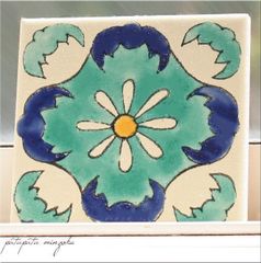 タイル　チュニジアタイル  Q  手描き  Ｓ  パタパタ民族  チュニジア  雑貨  小物
