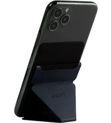 【数量限定】スマホホルダー スキミング防止カードケース iPhoneSE スマホスタンド iPhone11 iPhone15/14/13/12 X シリーズ など/Android MOFT 全機種対応(ネイビー)