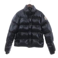 モンクレール MONCLER EVEREST ダウンジャケット フード付き ナイロン ジップアップ ロゴ ワッペン 紺 ネイビー 2 ■SM1のサムネイル