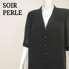 ソワールペルル SOIR PERLE 東京ソワール 千鳥格子 シアースリーブ フォーマルワンピース