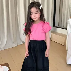 ☆ピンク☆ 【140㎝ ベーシック 半袖 Tシャツ 】 キッズ 女児  女の子《別サイズ90㎝ 100㎝  110㎝ 120㎝ 130cm も有》 赤ちゃん用品 トップス  ベビー服 子供服  保育園  幼稚園  おしゃれ かわいい  新品   Baestar