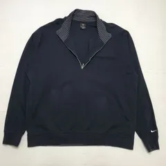 NIKE GOLF ナイキ ゴルフ ハーフジップ スウェット  ホンコン製 メンズXL ブラック/ブラック