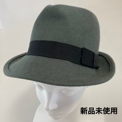 新品未使用　ウールフェルトハット　カーキ　サイズ５７～５９ｃｍ