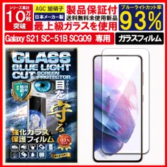 2枚入 ブルーライトカット 保護フィルム Galaxy S21 SC-51B SCG09 フィルム