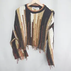 ◇ ZARA ザラ クロップド 長袖 ニット サイズM ブラウン系 レディース E  【1408220025220】