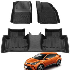 トヨタ C-HR 3Dフロアマット 3Dカーマット 立体フロアマット 車専用 フロアマット 立体カーマット TPE材質 耐汚れ 抗菌効果 防水 滑り防止 保護パーツ カー用品（CHR ガソリン型 3PCS）