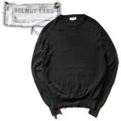 【1999】90s "本人期" HELMUT LANG black cotton knit archive