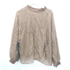 ◇ Bab 長袖 シアーレイヤードトレーナー サイズF ブラウン レディース E  【1408060001453】