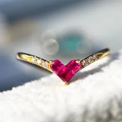 2025年最新】ハート リング ルビー K18 リング 指輪の人気アイテム  