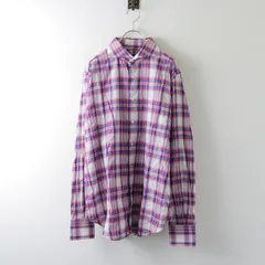 大きいサイズ バーニーズニューヨーク BARNEYS NEW YORK チェックシャツ LL/ピンク トップス ブラウス チュニック 長袖【2400014056884】のサムネイル