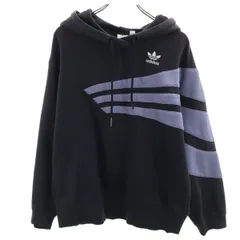 adidas Originals アディダスオリジナルス トレフォイルロゴ 長袖 スウェットパーカー L グレー系 メンズ 古着