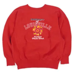 チャンピオン Champion 90's 90年代 リバースウィーブ スウェット REVERSE WEAVE カレッジロゴ 珍品 MADE IN USA アメリカ製 刺繍タグ ヴィンテージ 古着 メンズ トレーナー レッド 赤 M【中古】