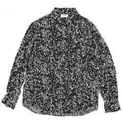 【極美品】CELINE　セリーヌ　2C028371F　クラシックマーブル　総柄　シャツ　レーヨン　ビスコース　42　長袖