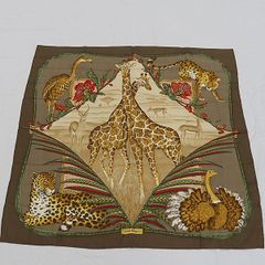 オールドGUCCI ヴィットリオ アッコルネロ シルク100%スカーフ86×86