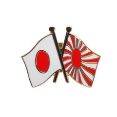 自衛隊グッズ ピンバッジ 日の丸×旭日旗 航空自衛隊 陸上自衛隊 海上自衛隊 JASDF JGSDF JMSDF