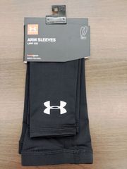 【未使用】【サイズは商品説明参照】[UNDER ARMOUR(アンダーアーマー)] アームカバー アームスリーブ ヒートギア UPF50 トレーニングアクセサリー 1313490 メンズ ブラック 表記サイズM　Y-743