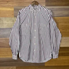 80s~90s Eddie Bauer エディーバウアー 黒タグ ストライプ柄 長袖シャツ サイズ メンズ L 80年代 90年代 アウトドア 古着 r25052783【長袖シャツ】