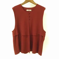 #a 詩仙堂 ヒトシタムラ ベスト ジレ エンジ 無地 ノースリーブ ちりめん 日本製 和風 934619 k01
