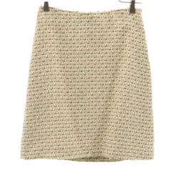 MAX MARA マックスマーラ チェック柄 ミニ丈 台形 スカート 36 ベージュ系 レディース 古着