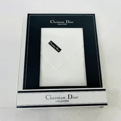 【送料無料】ChristianDiorMOUCHOIRSクリスチャンディオール白ハンカチーフ置き古ししみあり【メール便】代引きはできませんのサムネイル