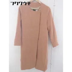 ■ Dee Flavor ディーフレーバー 長袖 ノーカラー コート サイズ36 オレンジベージュ レディース  【中古】 【1112220001046】