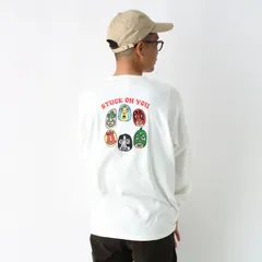 ジムマスター 長袖tシャツ 刺繍 tシャツ かわいい gym master 7.4oz STUCK ON YOU 刺繍 ロンTee G421731  ホワイト(01)