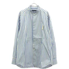 CINOH チノ 24SS CI FINX COTTON BOSOM SHIRT フィンクスコットンブザムシャツ 24SST304-A ブルー×ホワイト 46のサムネイル