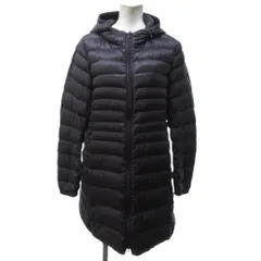 ユニクロ UNIQLO 美品 ウルトラライトダウンコート ジャケット フード ロング 長袖 茶 ブラウン XL
