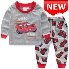 ⭐新品⭐カーズ Lightning McQueen パジャマ 上下セット キッズ 長袖 男の子 子供服 100 110 120 130cm 綿 コットン ルームウェア 寝間着 マックィーン キッズパジャマ 長袖パジャマ  快適 長ズボン