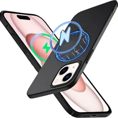 【在庫処分】Magsafe対応 薄型 マグネット搭載 iPhone ケース 15 用 ケース PCマット質感 iPhone15用 超軽量 黄変防止 指紋防 擦り傷防止 極薄 手触り良い 全面保護 超耐磨 耐衝撃カストラップホール付きアイフォン Wojiaozv