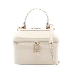ブルガリ BVLGARI ハンドバッグ セルペンティ ジュエリーボックス オフホワイト レザー セルペンティ 2wayバニティバッグ レディース Used A