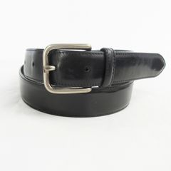 ジョルジオアルマーニ GIORGIO ARMANI ベルト 91/36 SIZE 50 黒 ブラック シルバー金具 レザー 牛革 ビジネスのサムネイル