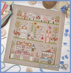 🟩⬜🟥 イタリア クロスステッチ 図案 チャート  🧡Crocette a gogo  クロセット・ア・ゴゴ 🧡🔶Estate in citta🔶 Summer in the city◆この街の夏◆都会の夏 　可愛い サンプラー 花 お洒落