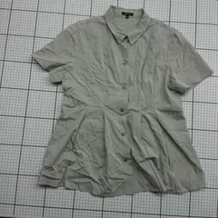 ◇ ⊂ INDIVI インディヴィ シンプル系 半袖 半袖シャツ サイズ40 グレー系 レディース E  【1509100030812】