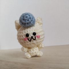 아미구루미 리젠트 냥코 고양이 파랑 헤어 스트랩 핸드메이드