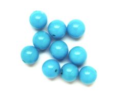 トルコ石 丸玉 片穴 ジュエリー材料 ルースストーン 7.0mm 2石セット【メール便発送】