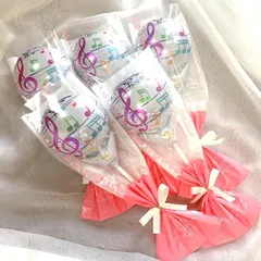 Candy Flower March 発表会バルーンブーケ5個セット 卒業式・吹奏楽部・合唱部・コンクール・音符モチーフ・発表会・ピアノ・バレエ(音符ブーケ5本セット (音符ピンク))