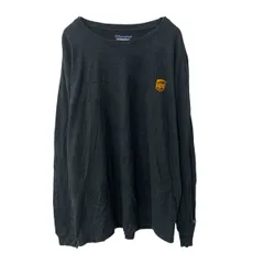 Champion 長袖 ロゴTシャツ XL ブラック チャンピオン クルーネック ワンポイントロゴ スポーティー 古着卸 アメリカ仕入 a706-5849