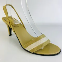 美品★GUCCI・グッチ レディース レザー切替し バックストラップ リボンデザイン サンダル（35C）