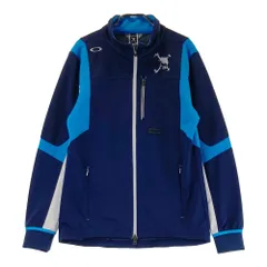 サイズ：M OAKLEY オークリー 412441JP ジップジャケット スカル刺繍  ネイビー系 [240101414282] ゴルフウェア メンズ ストスト