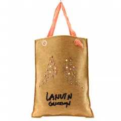ランバン LANVIN コレクション トートバッグ ラインストーン ロゴ 茶 /MM ■OFのサムネイル