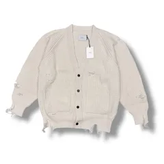 参考上代59400円 未使用品 stein MILLED DAMAGE KNIT CARDIGAN ミドルダメージニットカーディガン セーター シュタイン ST.846  オフ S 99381A5    Dのサムネイル
