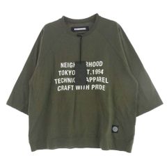 NEIGHBORHOOD ネイバーフッド 20SS 201UNNH-CSM04 BD C-CREW 3Q ラグラン スリーブ 七分袖 Tシャツ カーキ系 M【美品】【中古】