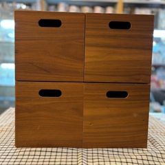 無印良品 スタッキングチェスト・引き出し・４個 ウォールナット材突板 ◎