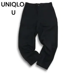 UNIQLO U ユニクロ ユー ルメール 秋冬★ ウール ブレンド ワイドフィット パンツ Sz.ウエスト82cm　メンズ 黒