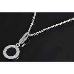 ブルガリ オニキス ペンダントネックレス ブルガリブルガリ K18WG ホワイトゴールド【美品】