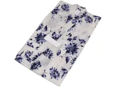 着物美人 送料込み 女の子浴衣 くすみ 綿紅梅 変り織り 子供浴衣 女児浴衣 女の子 子供 女児 キッズ ジュニア 浴衣女の子 可愛い 女の子浴衣くすみ 女の子浴衣白 子供浴衣白 女の子浴衣120 7歳前後 120cm前後 【 オフ白 花 】m603431E