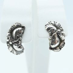 GEORG JENSEN ジョージジェンセン1996 葡萄 ブドウの葉 SV925 イヤリング シルバー M07-k067
